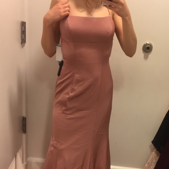 Long Rose Prom Dress - Picture 2 of 2